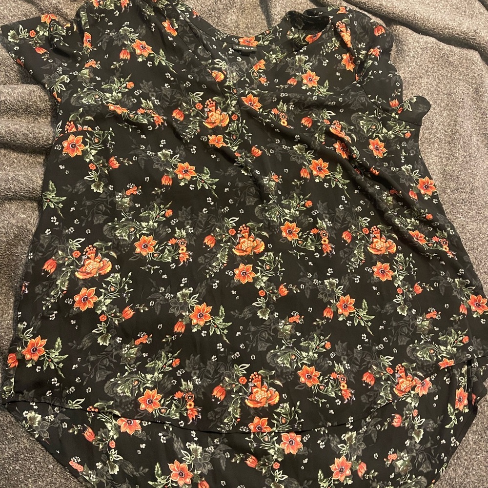 Torrid Floral Black Top